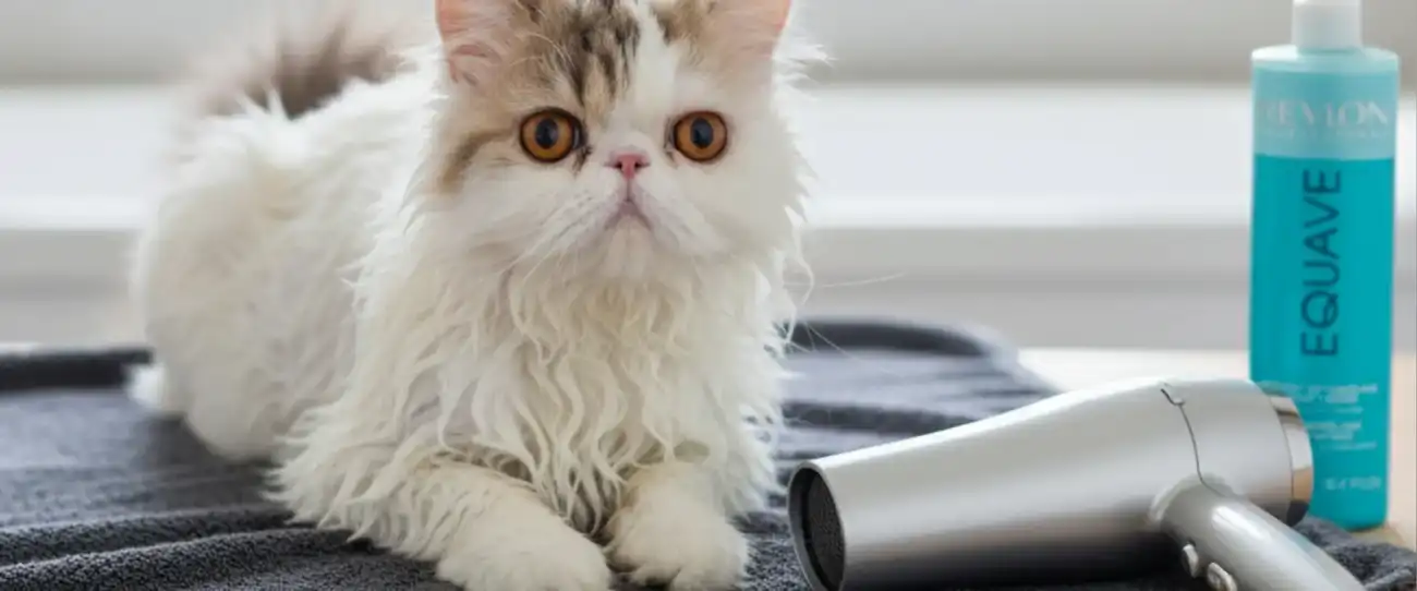 El Secado del Gato Persa y Exótico