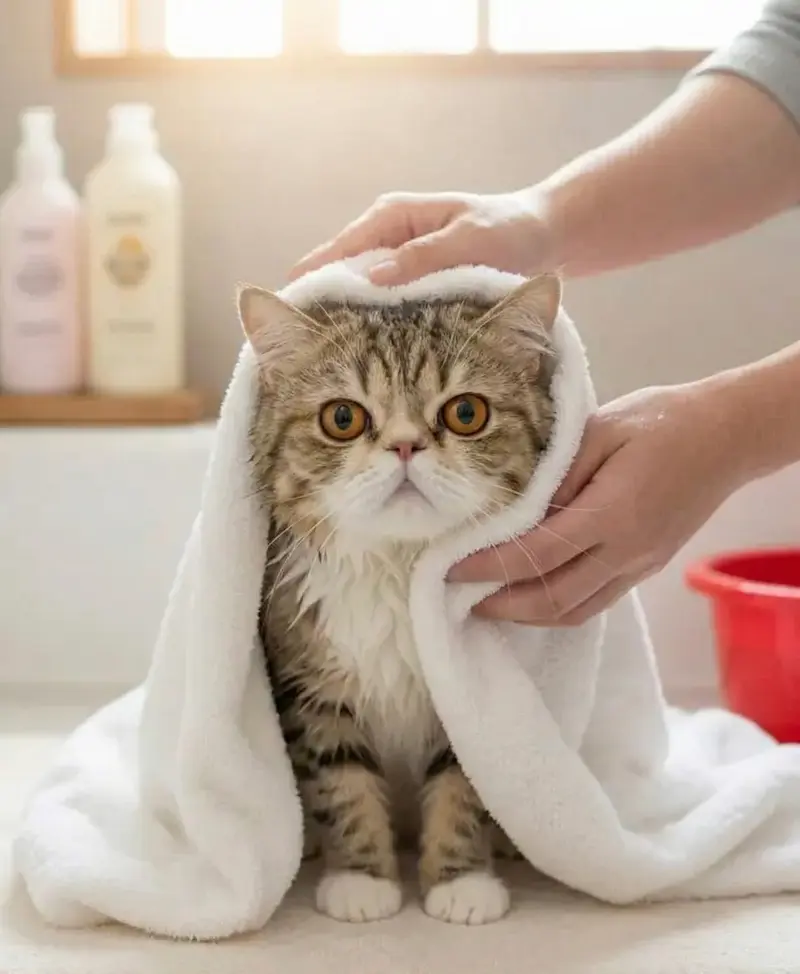 ¿Cómo realizar el aclarado clínico y evitar la hipotermia felina?